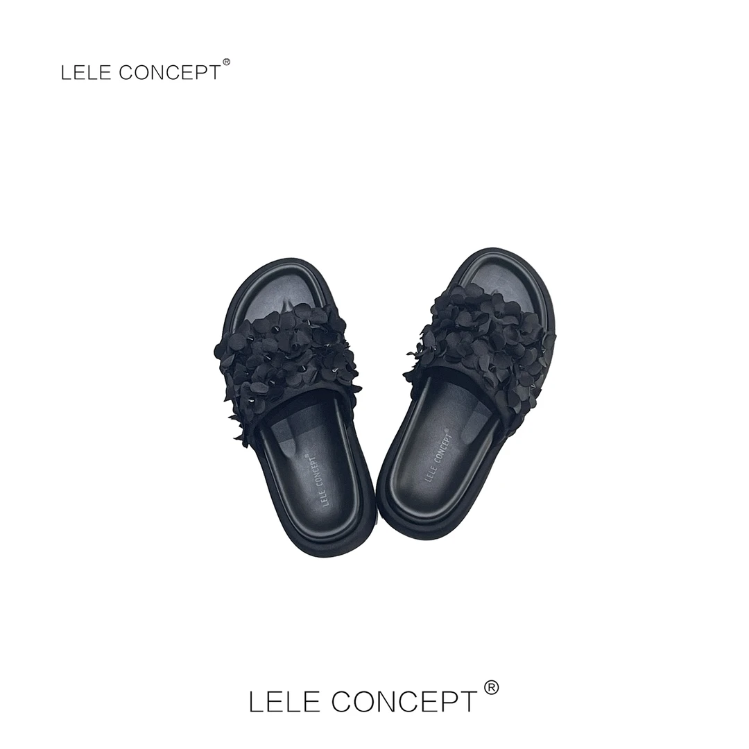LELE CONCEPT丨【精选推荐】真丝布中厚底拖鞋X0225
