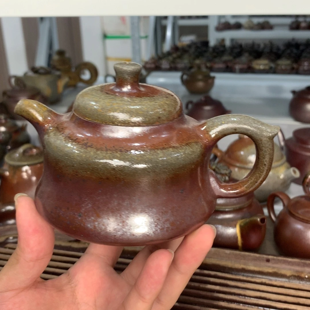 茶壶紫砂纯自然柴烧
