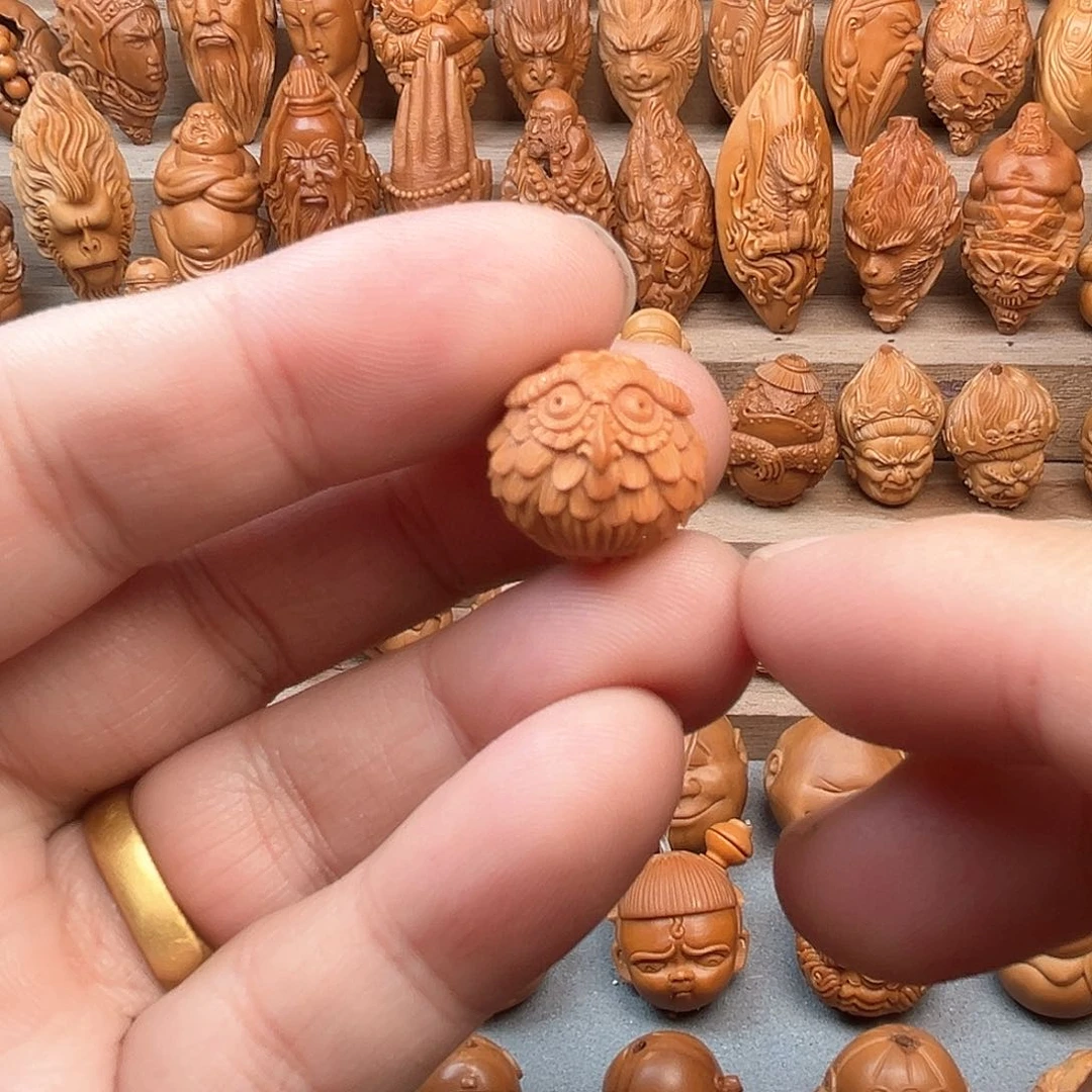 猴头核桃吊坠17猫头鹰