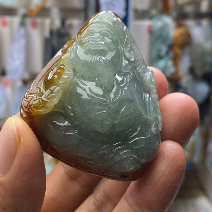 离***4翡翠未镶嵌颈饰财哥