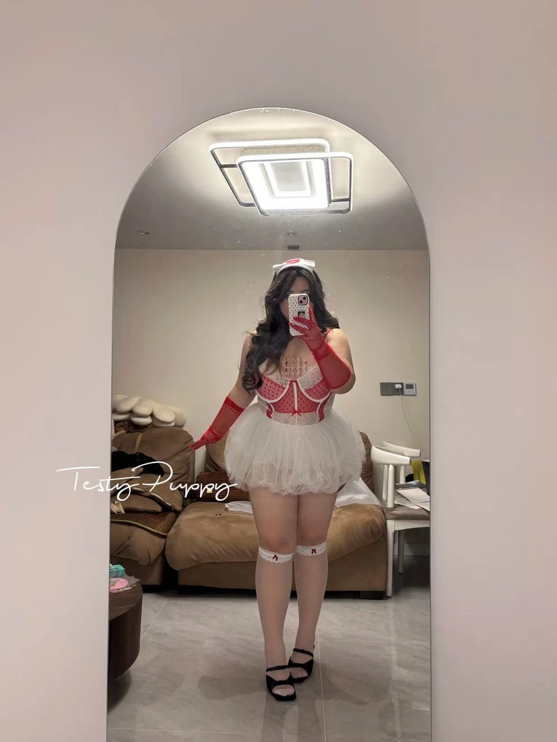 【难哄小狗】红色复古制服服装包臀打底套装女装性感夏季洛丽塔