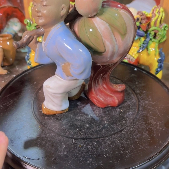有机玻璃陶瓷特价献寿童子