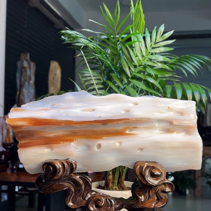 硅化玉（树化玉）未镶嵌摆件