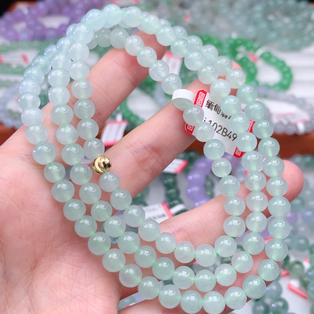 翡翠手链未镶嵌翡翠6.4mm