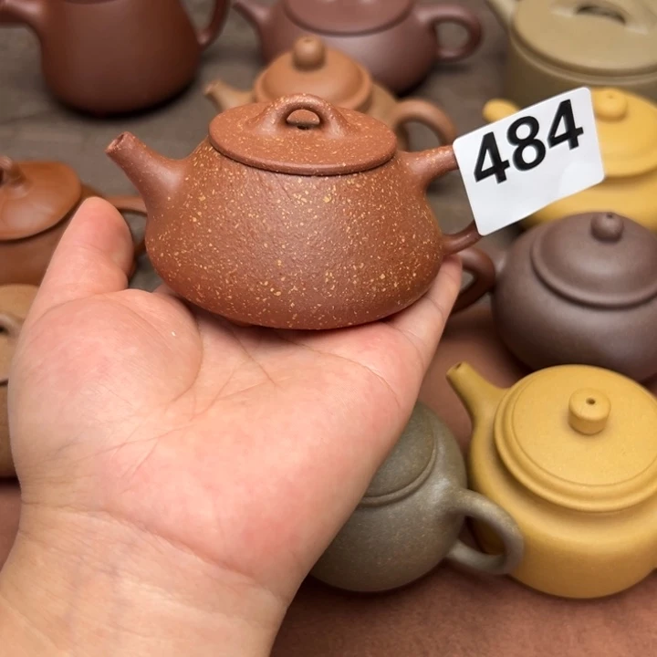 茶壶紫砂红降坡半手工130cc左右