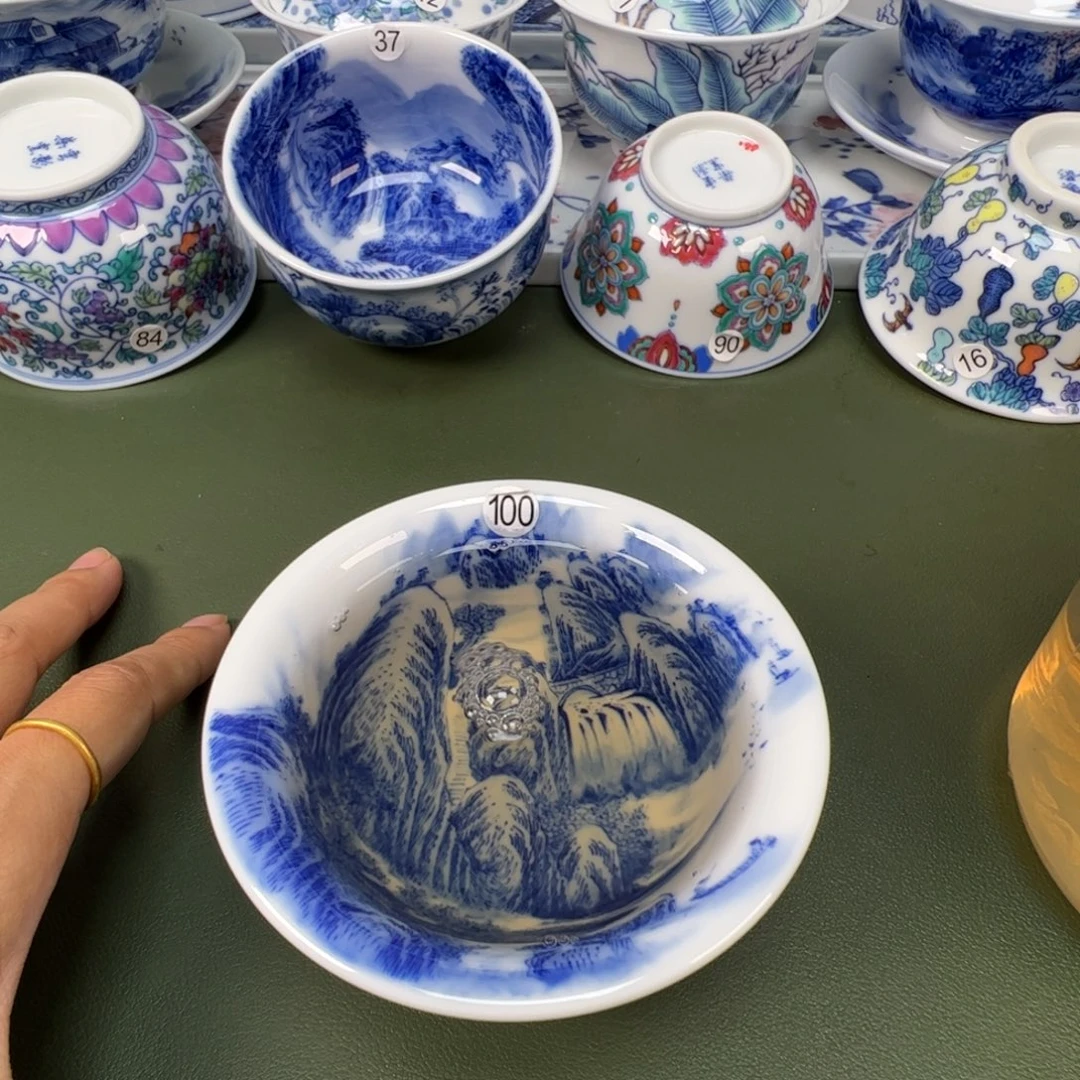 陶瓷景德镇纯手工纯手绘茶具木木100
