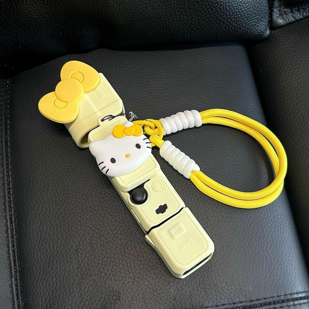 黄色kt大疆保护壳pocket3保护套硅胶散热收纳云台相机手腕挂绳