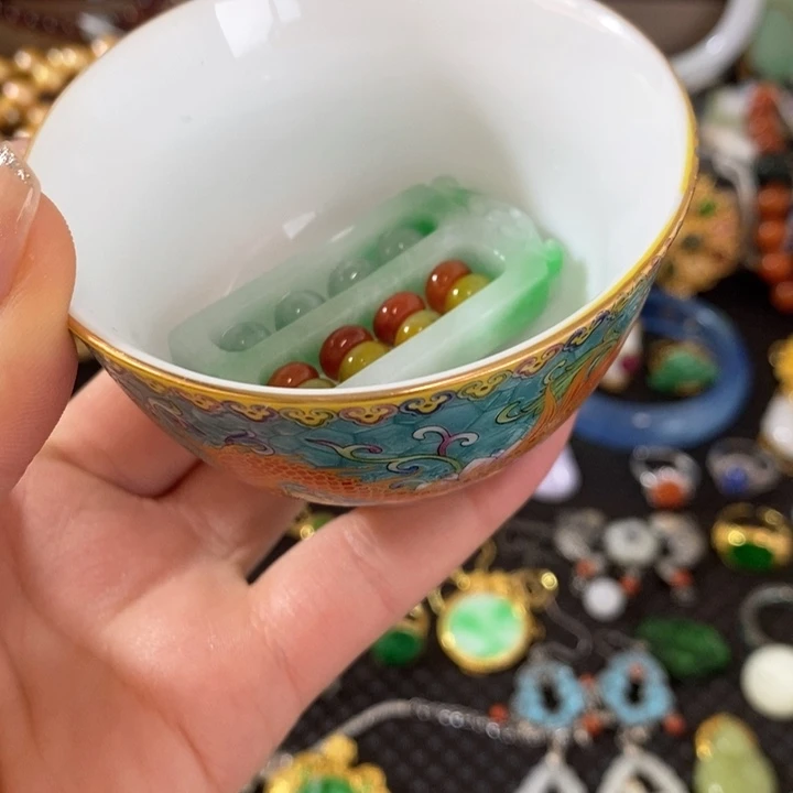 ****半杯瓷器杯子漂亮漂亮