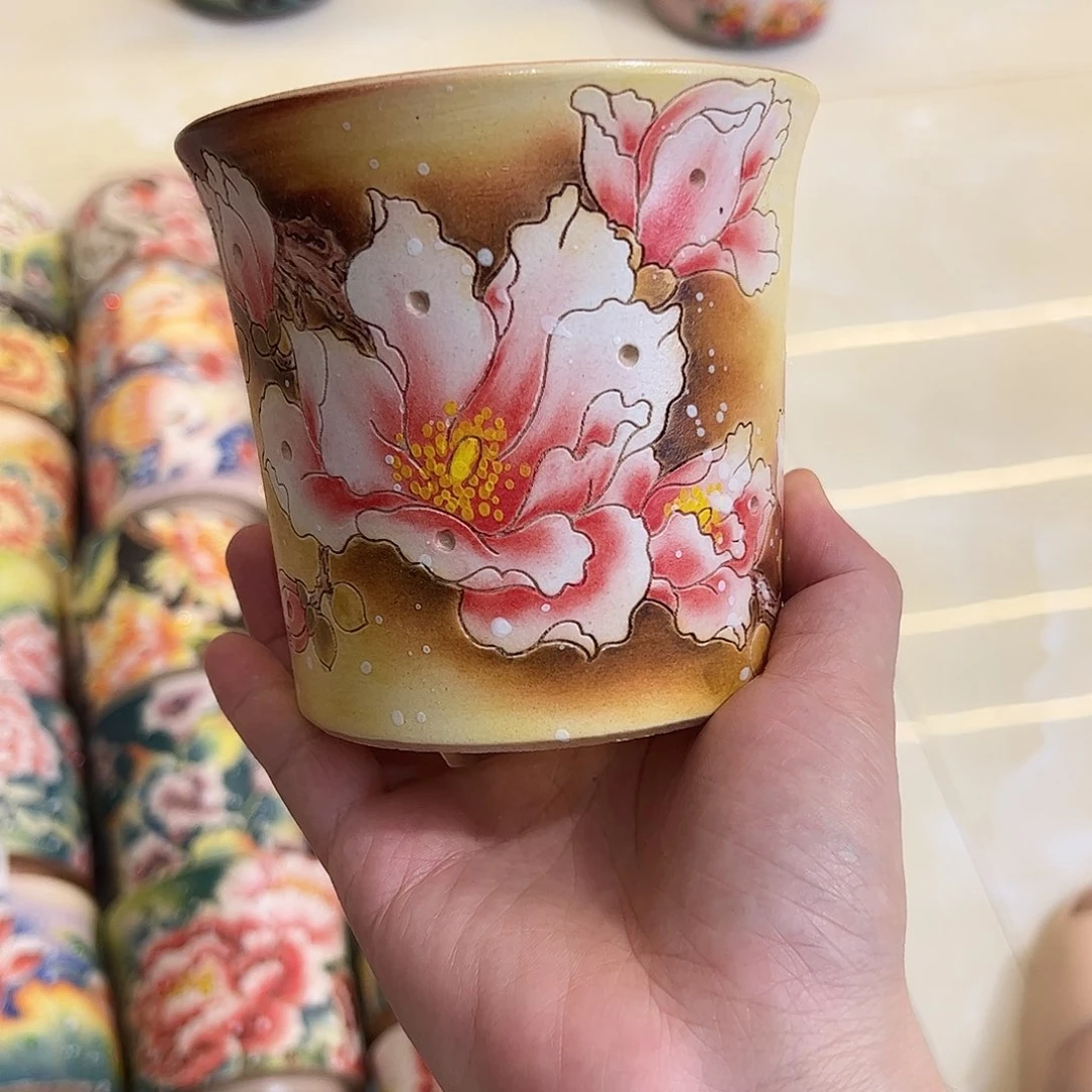 景德镇陶瓷花盆口10高10