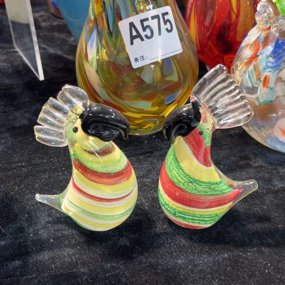 琉璃手工艺品精品一对