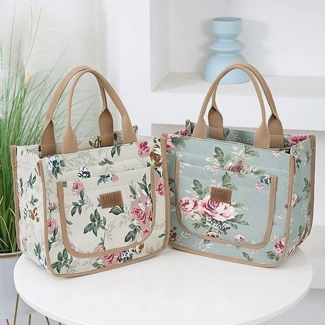 通勤饭盒新款保温层手提包大容量外出带饭午餐时尚妈咪手提包jl