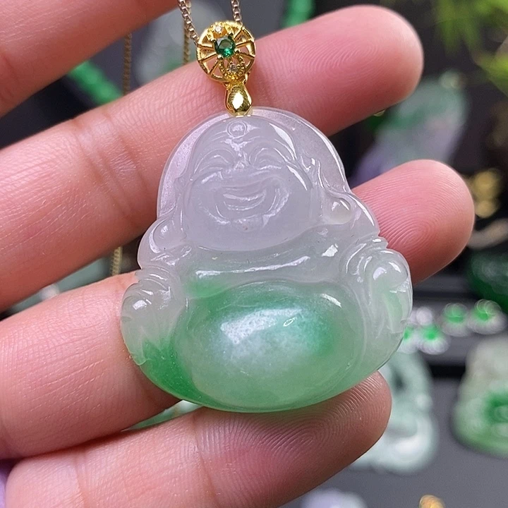 翡翠未镶嵌吊坠(赠链)