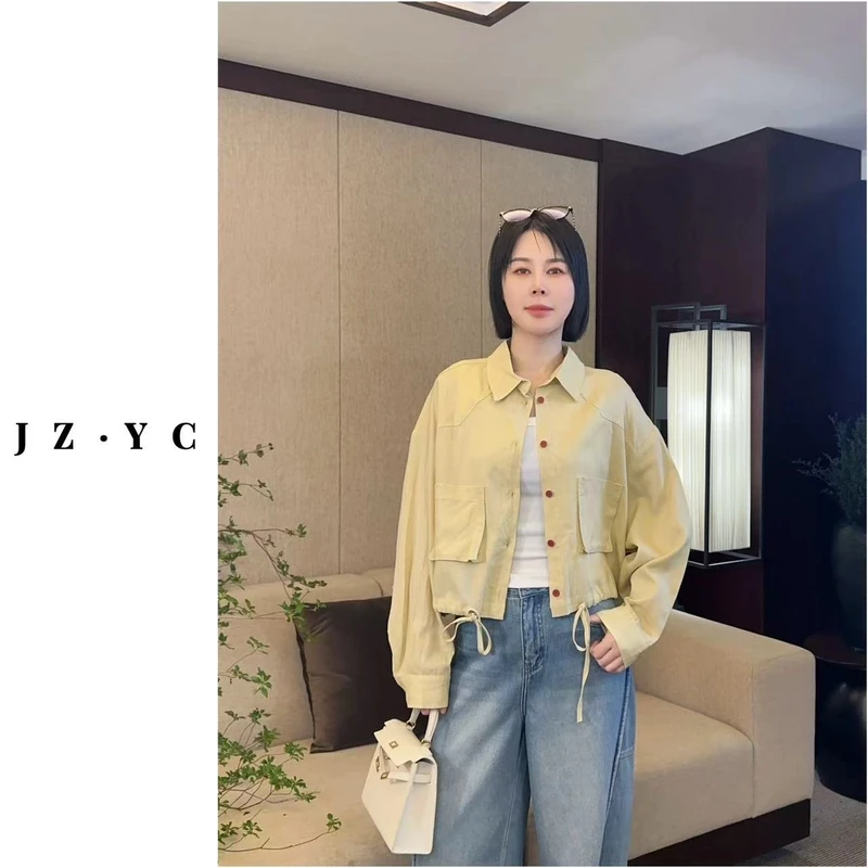 【洁子推荐】2025夏季新款256153复古翻领口袋设计衬衫外套ZYC