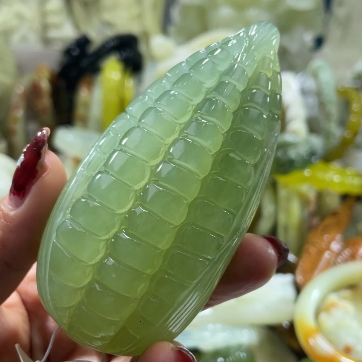 岫玉未镶嵌手把手把