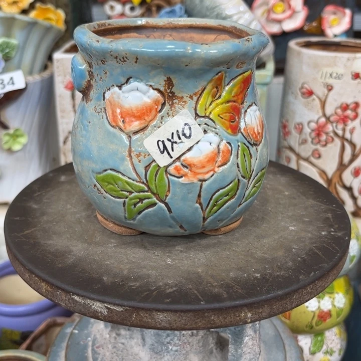 紫砂花盆粗陶材质多肉花盆