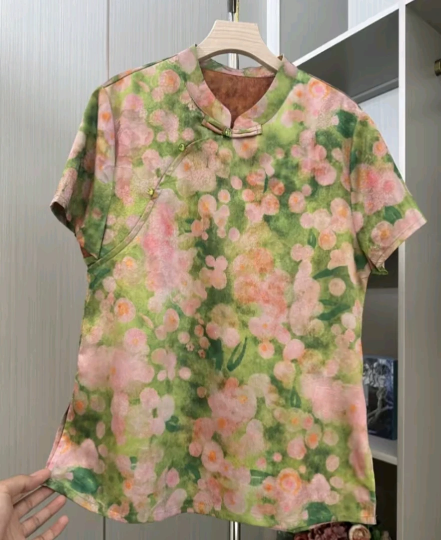 新中式国风高级感超好看减龄洋气印花衬衫