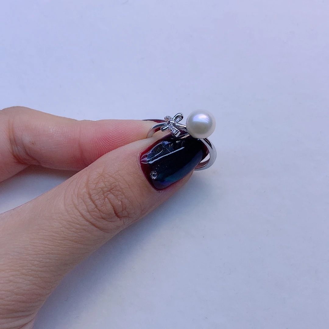 【闪购商品】戒指银S925镶嵌淡水珍珠