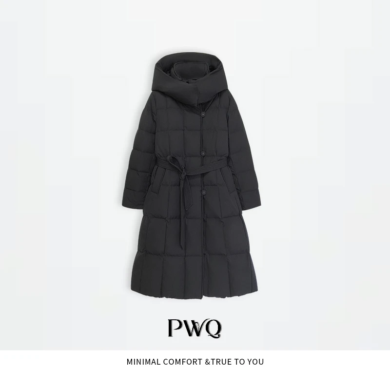 【女主鹅绒】90鹅绒立领系带收腰外套WME-25123010-DY