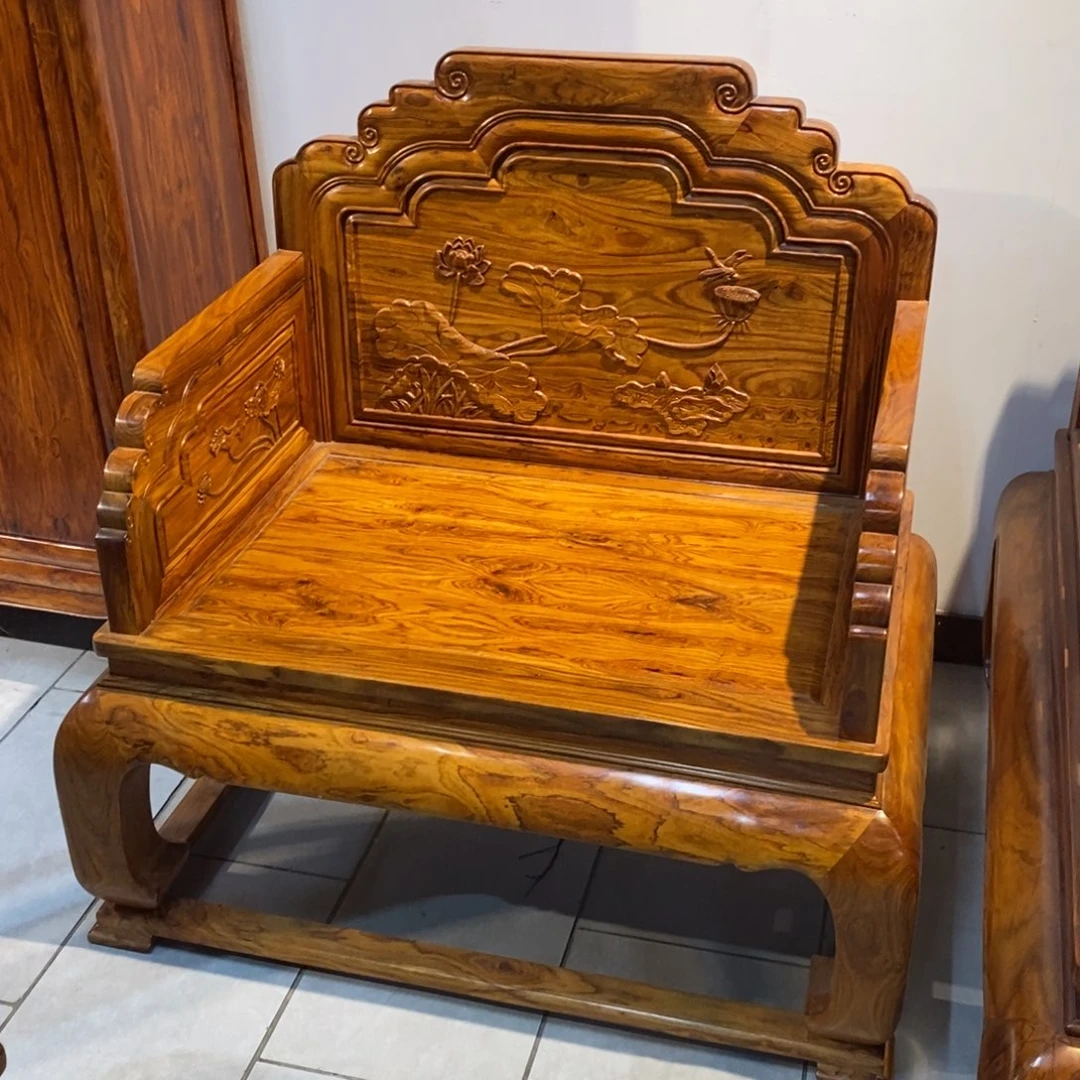 香枝木类成套家具海南黄花梨降香黄檀宝座