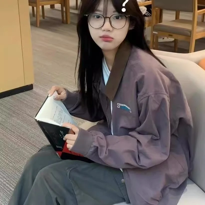 翻领女防晒螺纹春季百搭短外套炸街春秋休闲韩版时尚外套复古