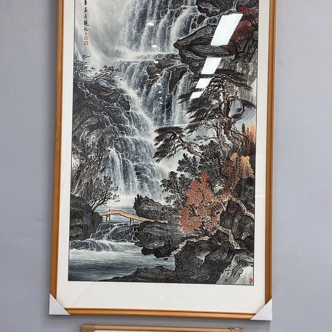 三***合国画李保华大六尺精品佳作带框