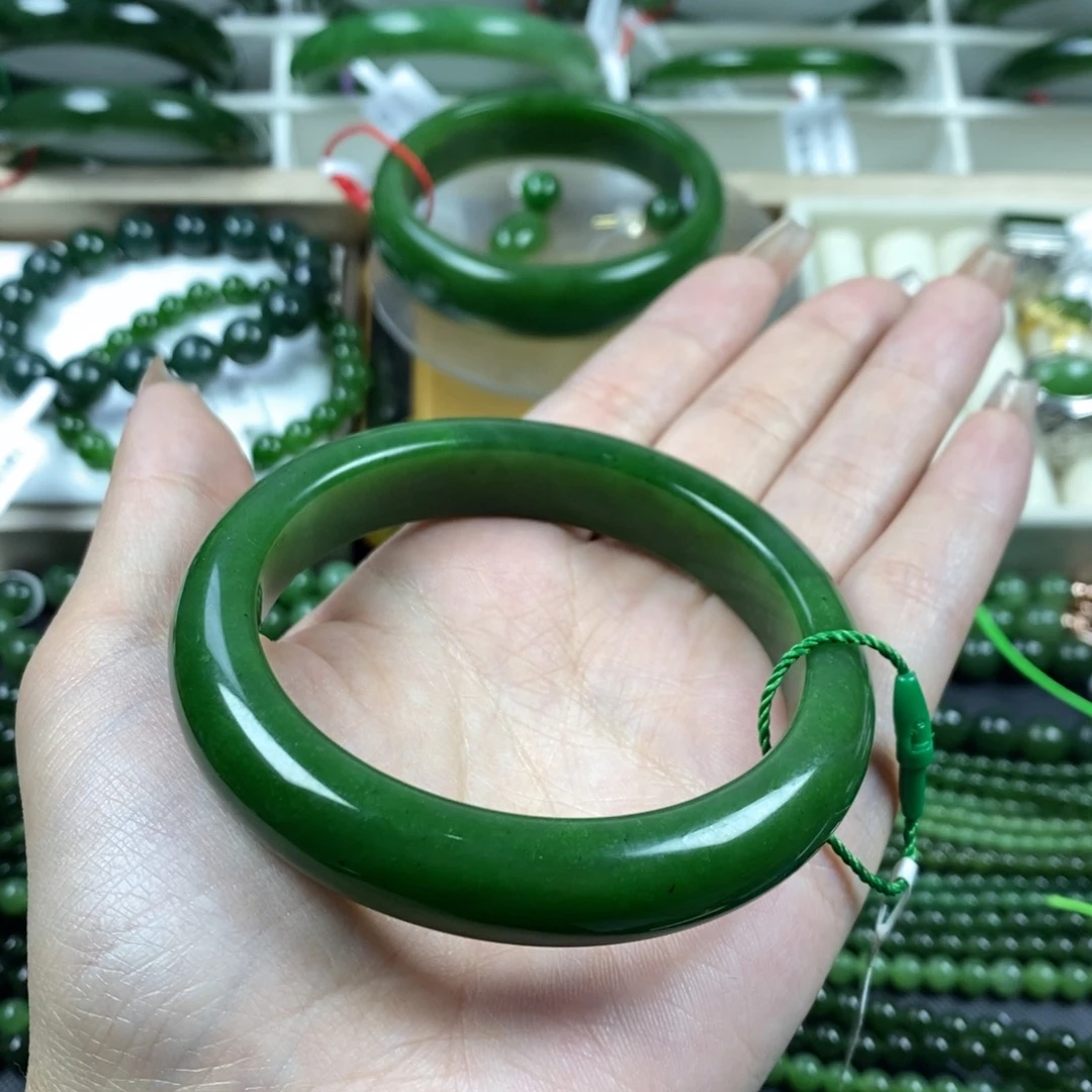 和田玉（碧玉）手镯未镶嵌58