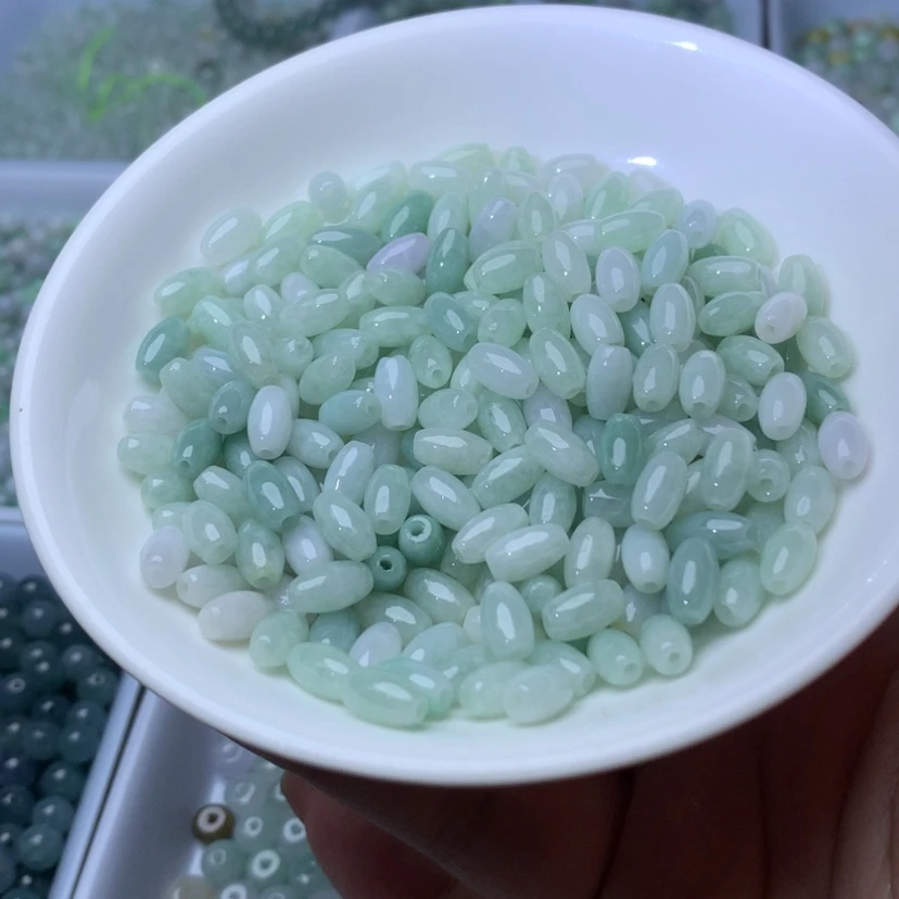 【闪购商品】未镶嵌手链翡翠卡5乘8次米珠100颗