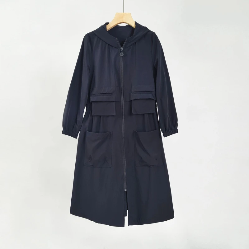 【H风衣】7456年新款风衣休闲百搭黑色宽松简约