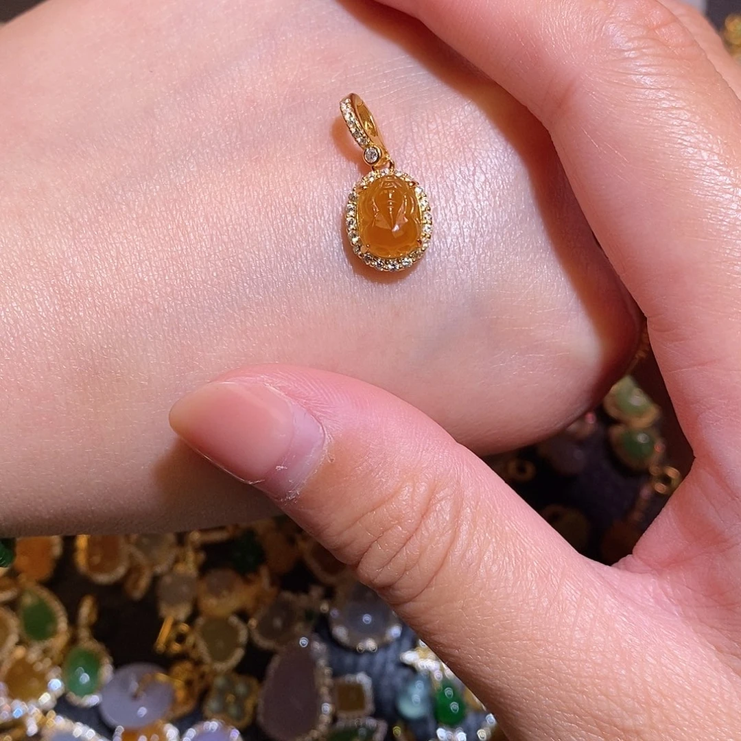 翡翠银S925镶嵌项链