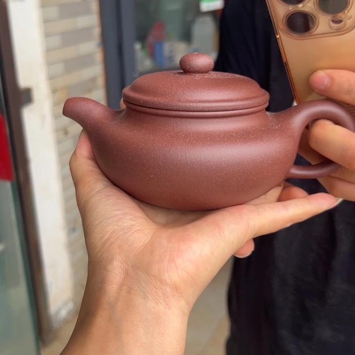 茶壶紫砂紫泥半手380cc左右