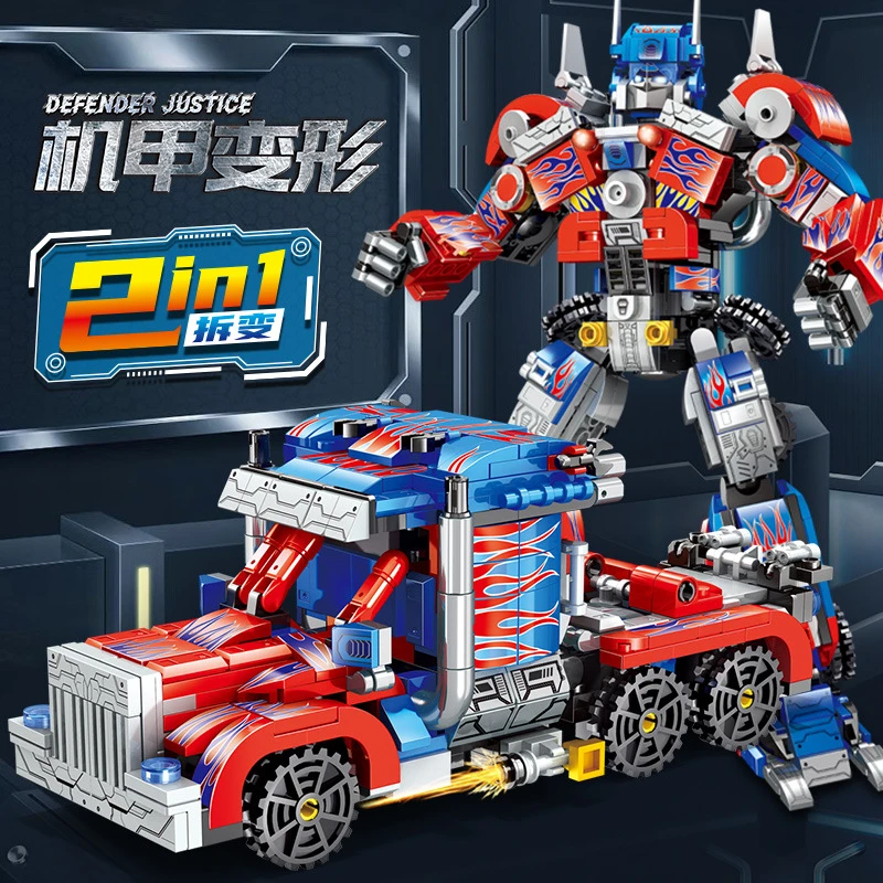变形金刚擎天柱机器人模型拼装积木大黄蜂兼容乐高玩具男孩子礼物