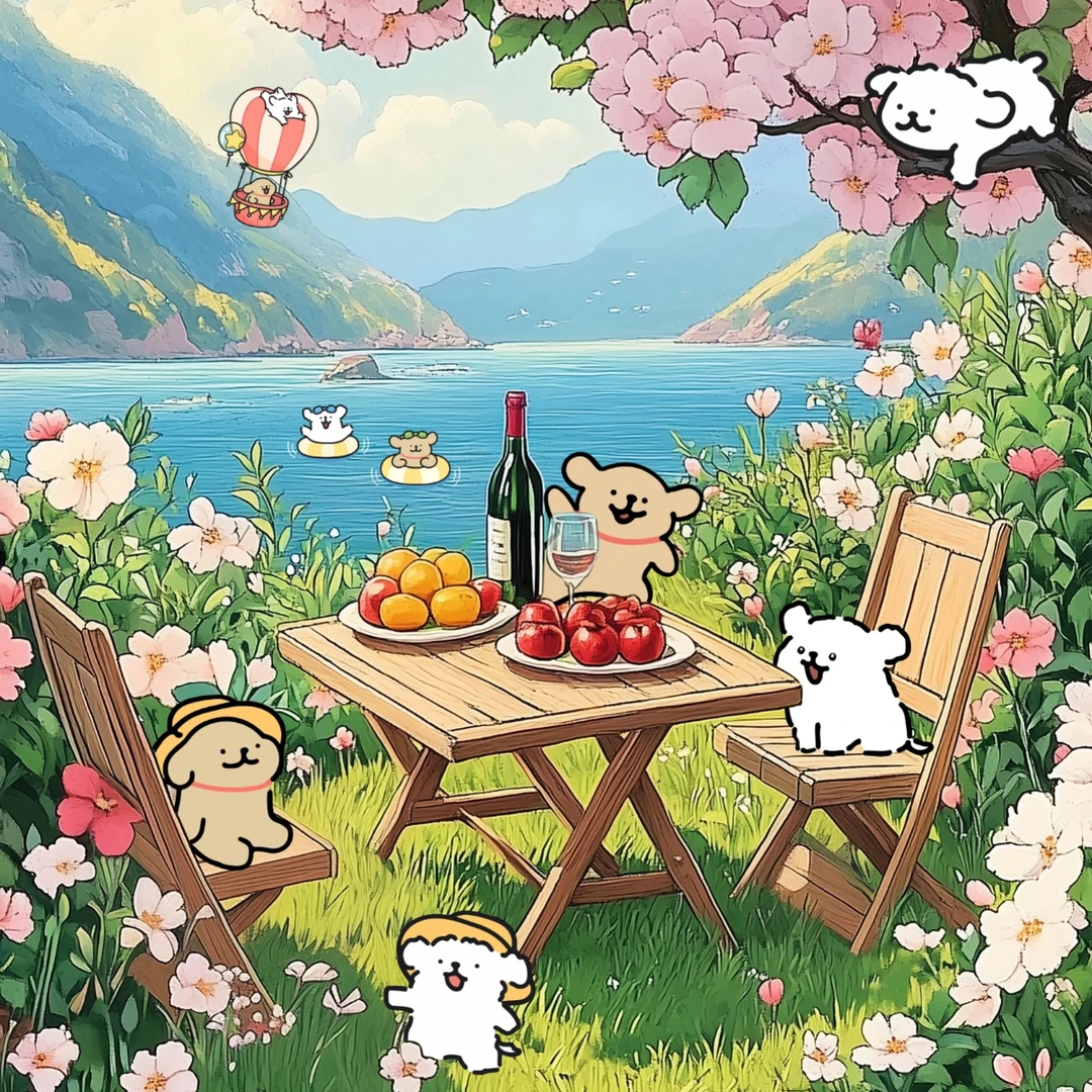 【线条小狗】20*20线条小狗手工DIY数字油画手绘DIY数字油