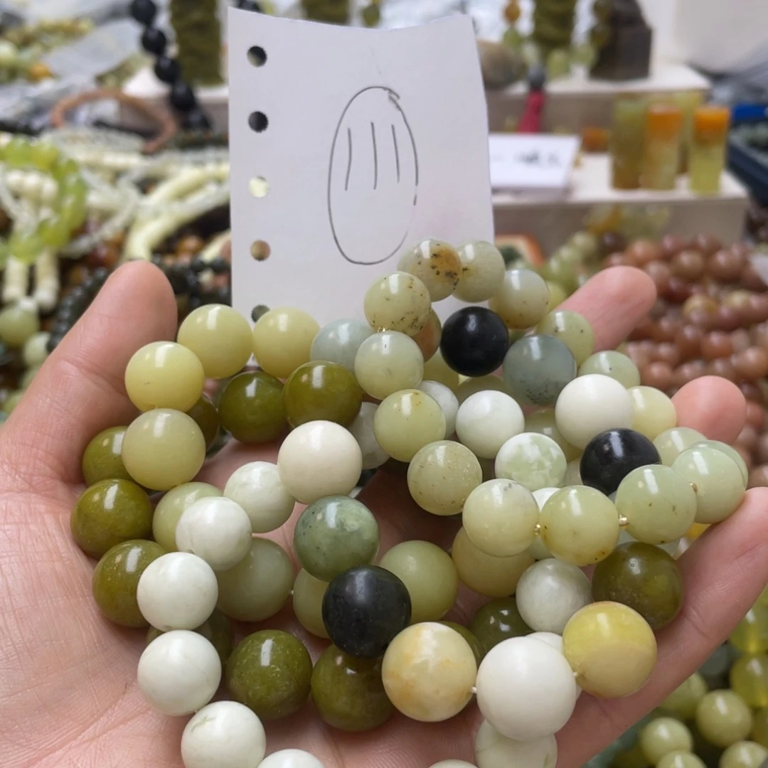 蛇纹石玉手链合金