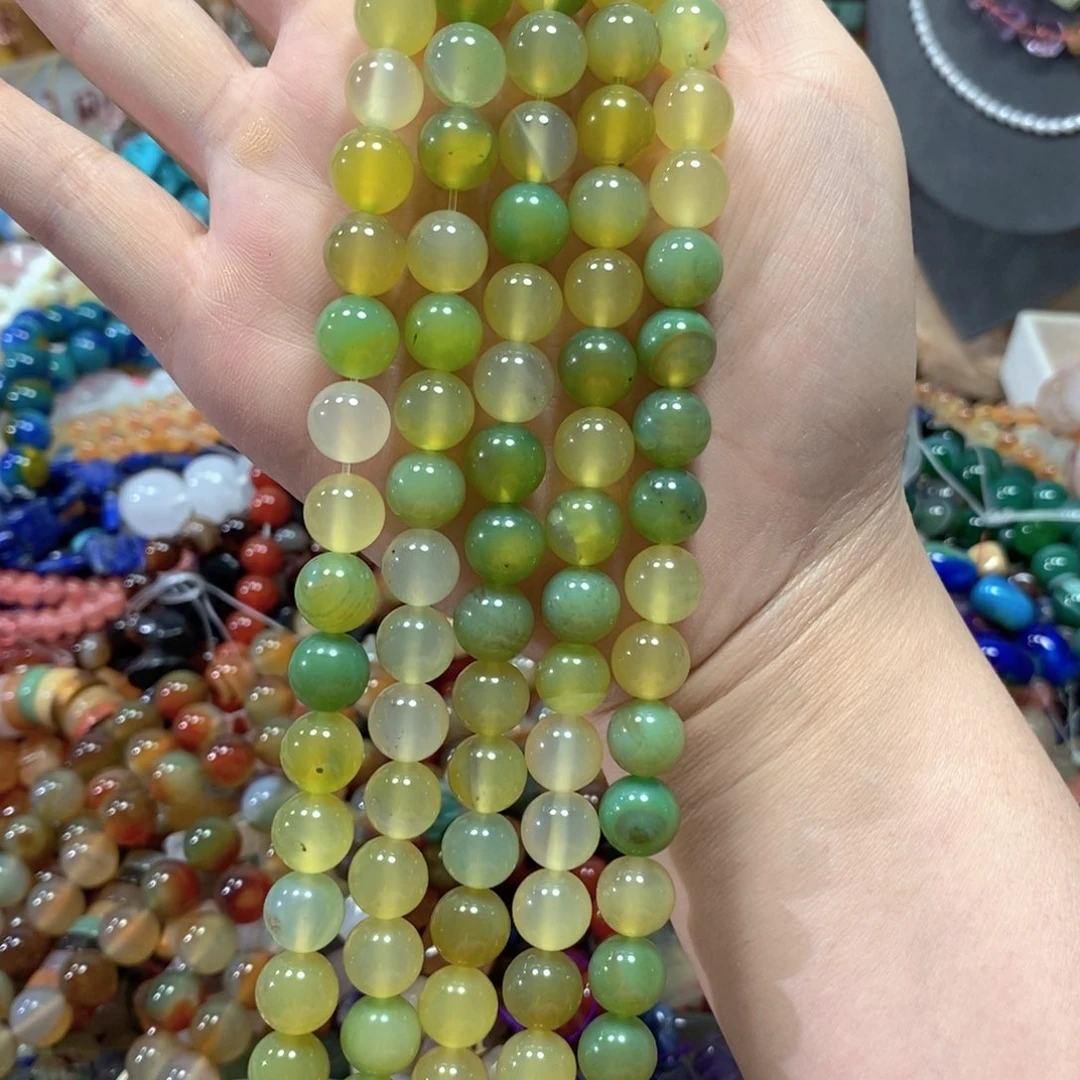 玛瑙/玉髓合金珠宝半成品葡萄玛瑙一条卡10mm