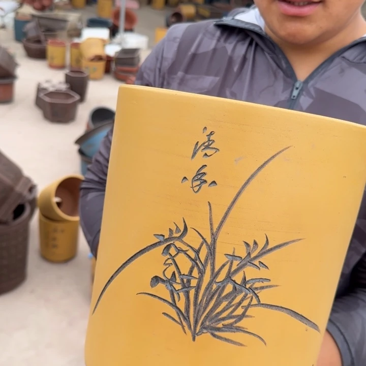 紫砂花盆口径17.22口径