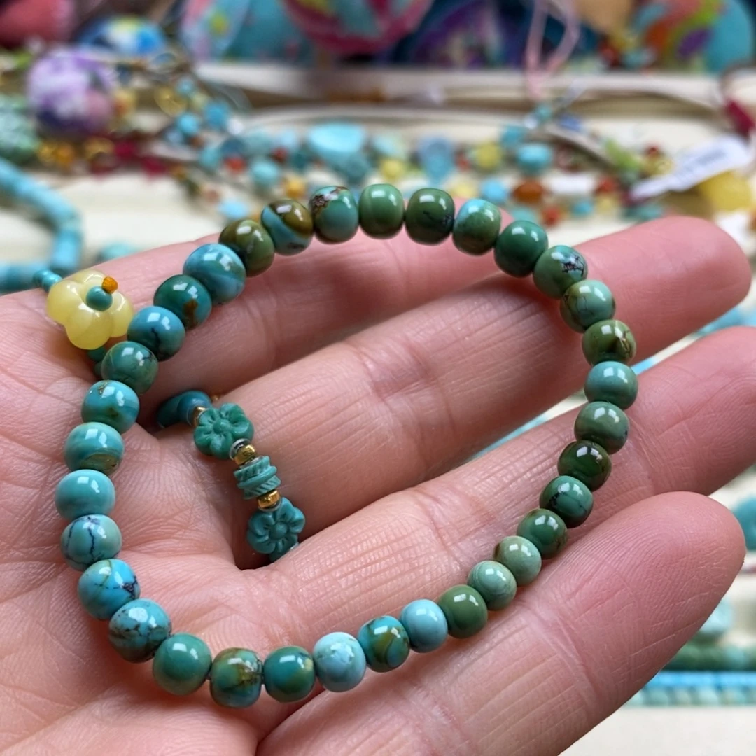 绿松石未镶嵌串绿松石
