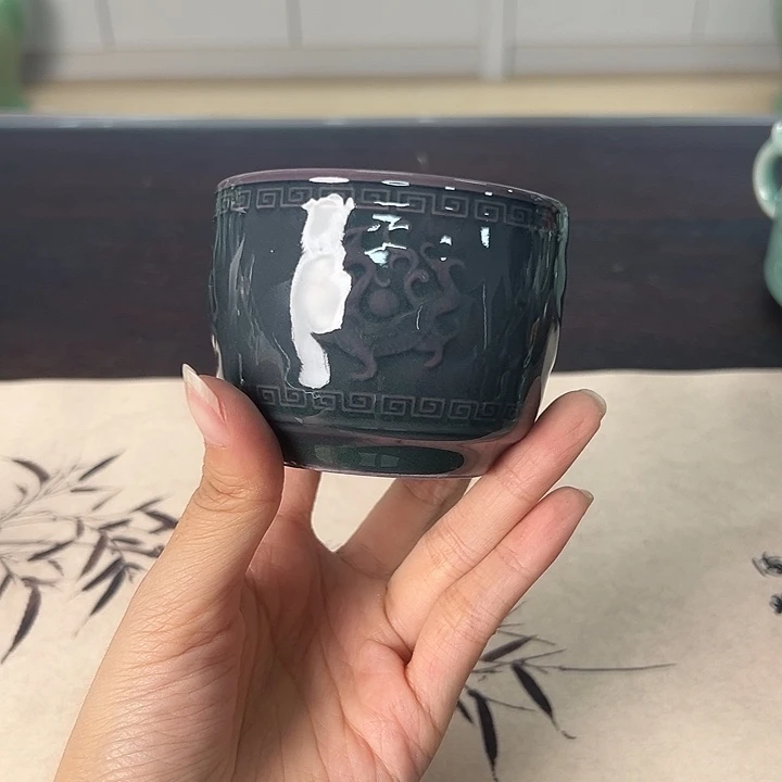 龙泉云间青瓷小米茶器
