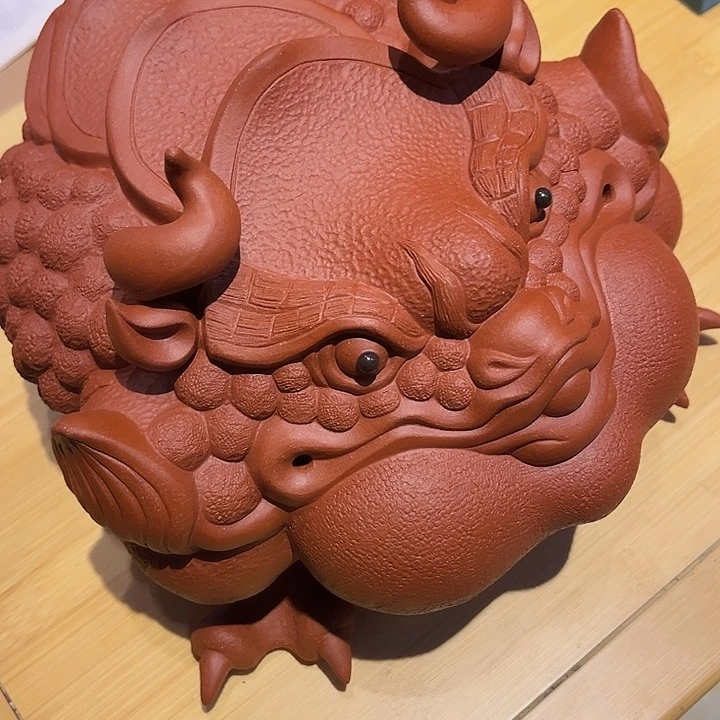 放***由紫砂茶宠紫砂金蟾微瑕