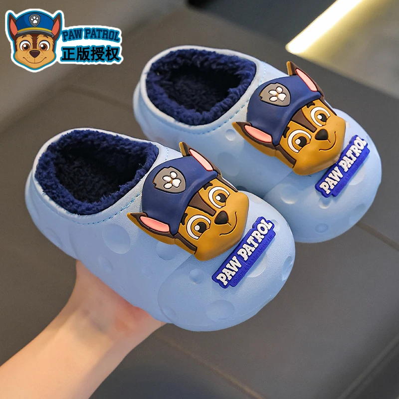 汪汪队立大功秋冬季儿童棉拖鞋男女童保暖加绒防水中小童宝宝棉鞋