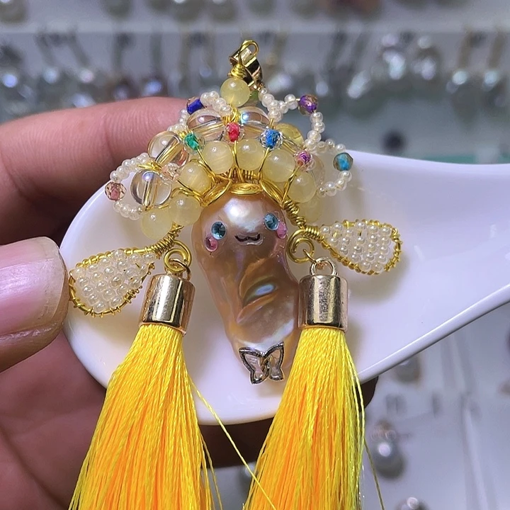 大***点颈饰未镶嵌淡水珍珠78