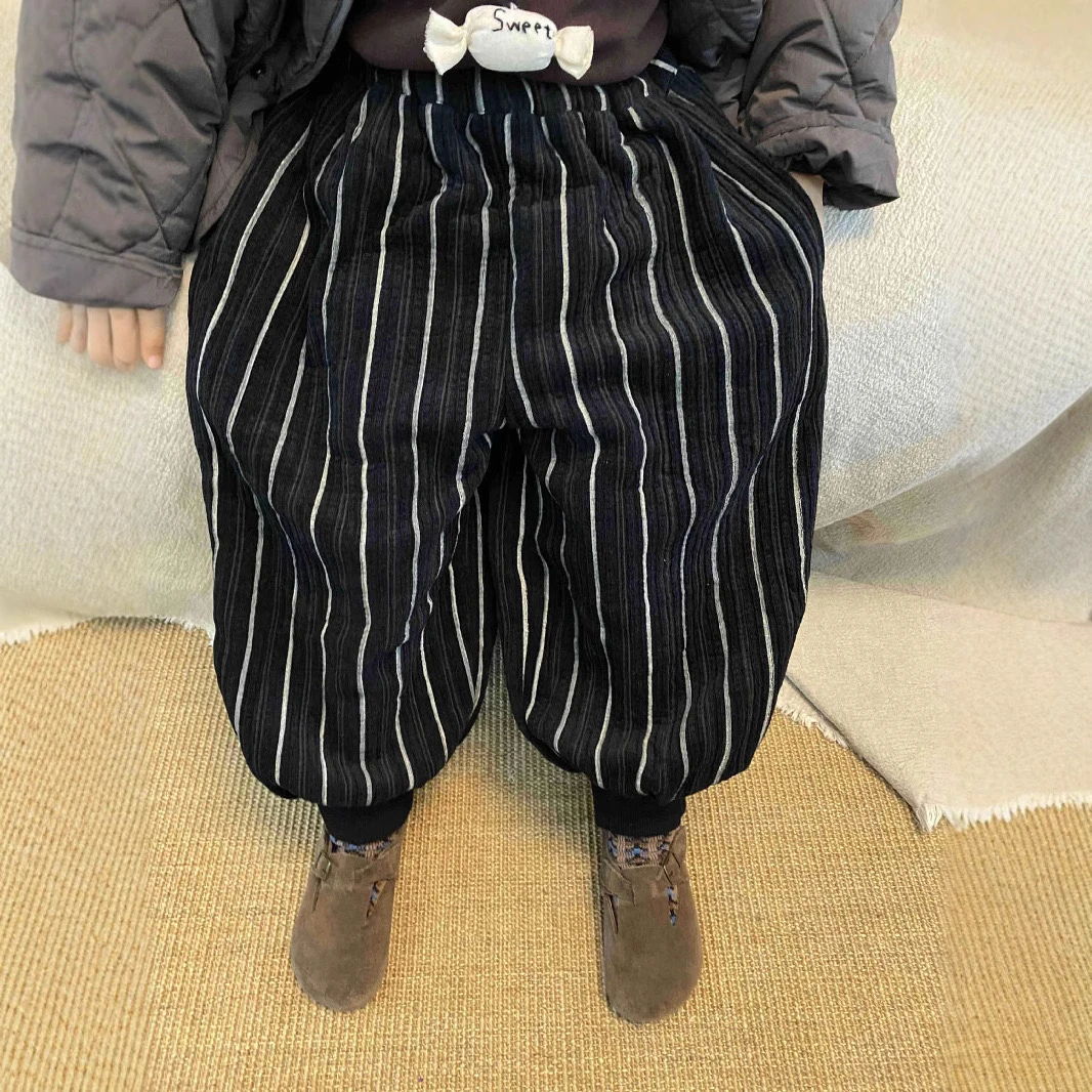 男女童韩版中性款秋冬季加厚保暖休闲裤2024儿童长裤宝宝童装小童