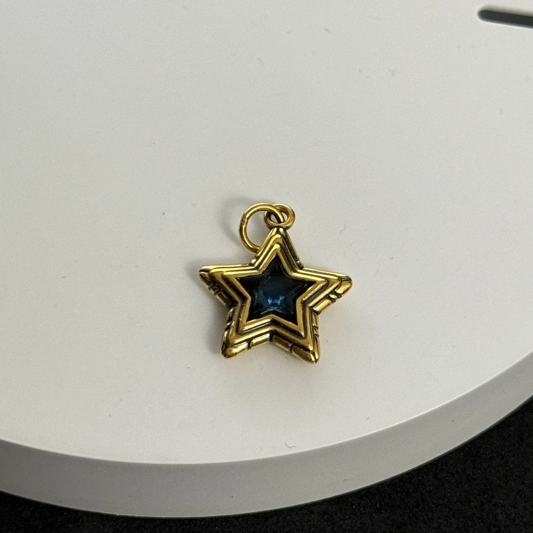 【足金999五星吊坠】黑金吊坠（不含链）#精品黑金工艺