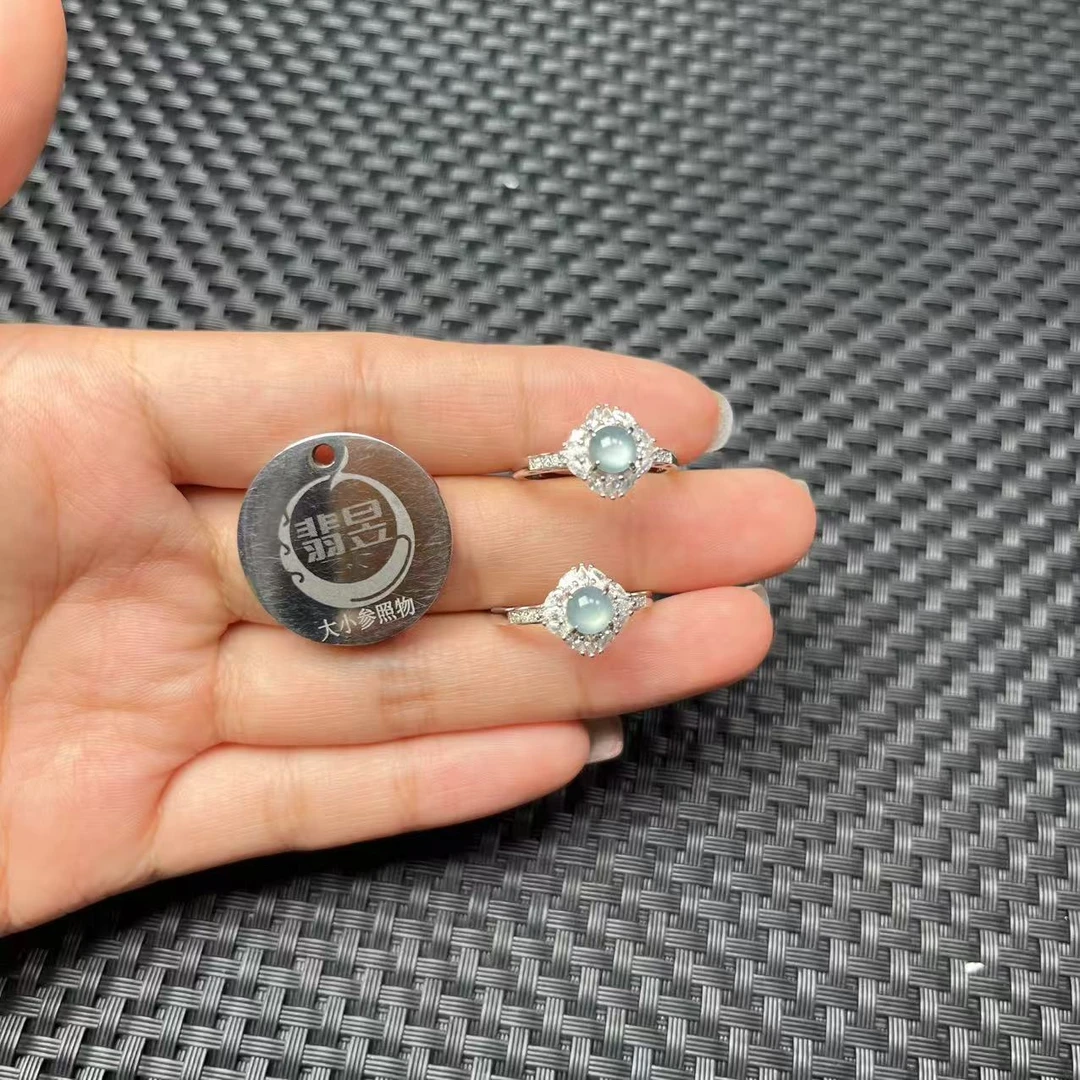 31593T08-3B04-528-天然A货翡翠戒指s925银镶-多样性发其一