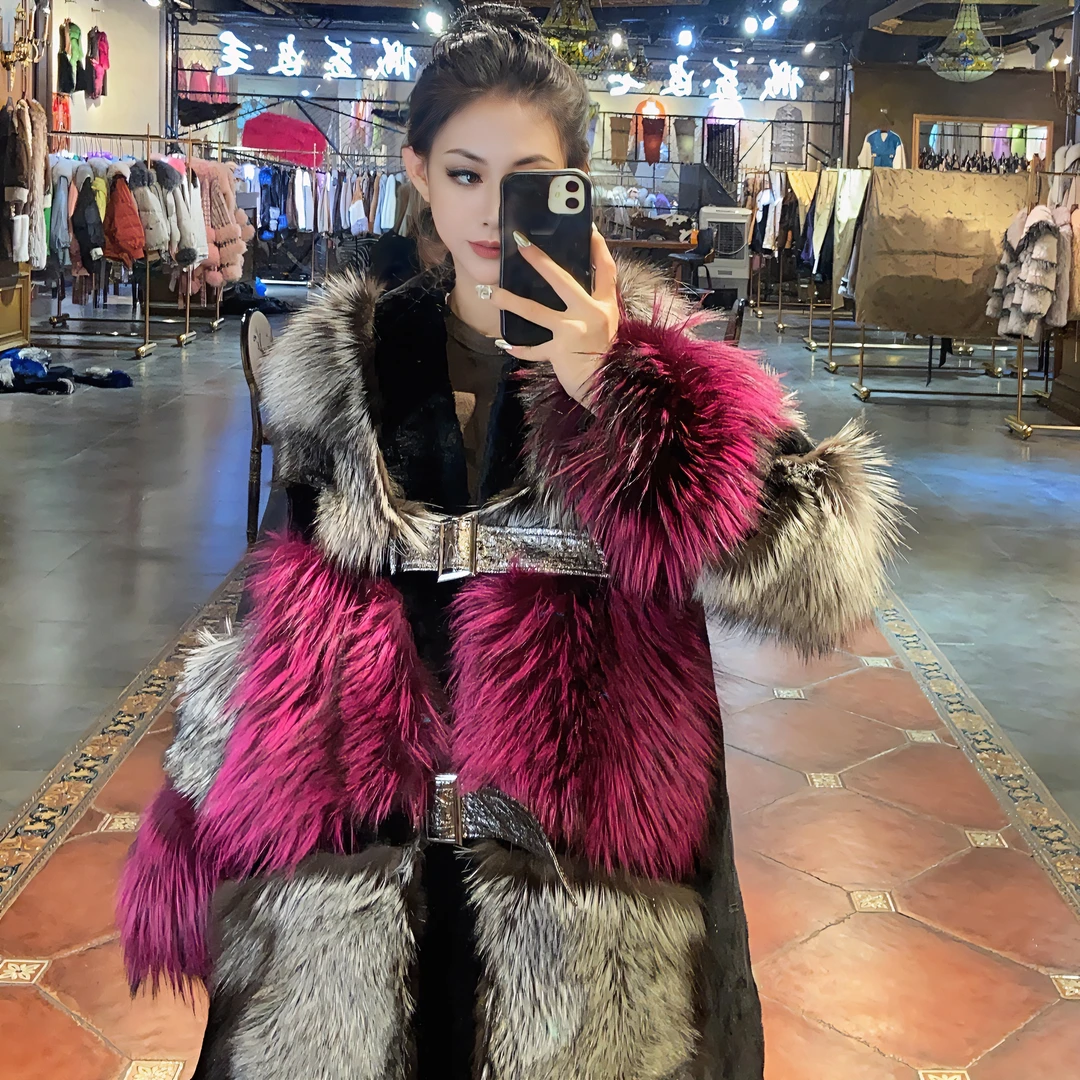 【DCP•Flagship store】22402 2024年冬季新款狐狸毛皮毛一体外套