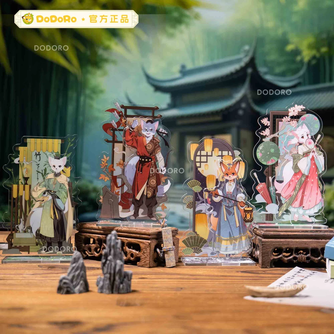 神探迈克狐四季系列二插立牌-全套/迈克狐赫恩西西娅艾琳娜娜