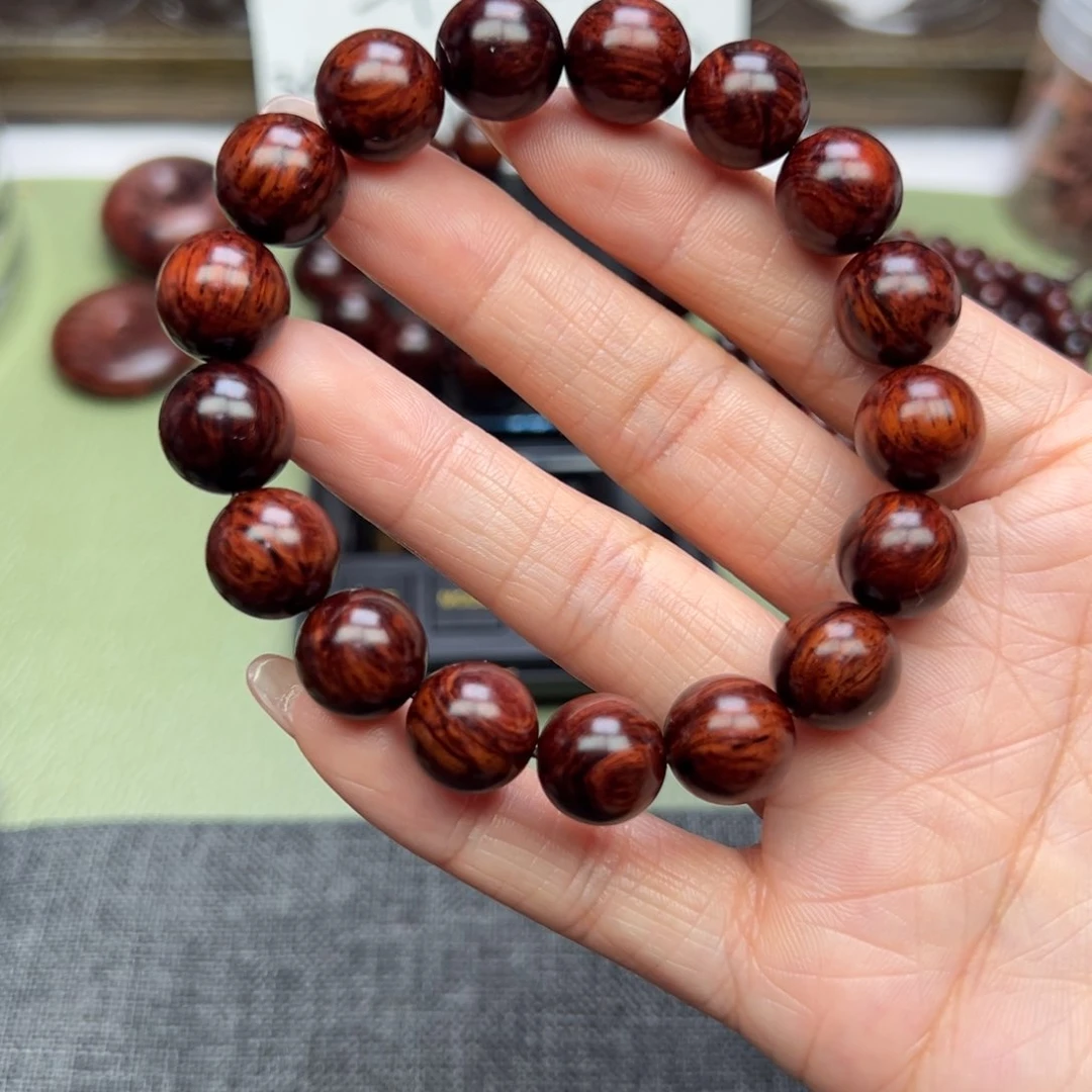 降真香其他海南红降1.2圆珠芝麻点满结油微暇