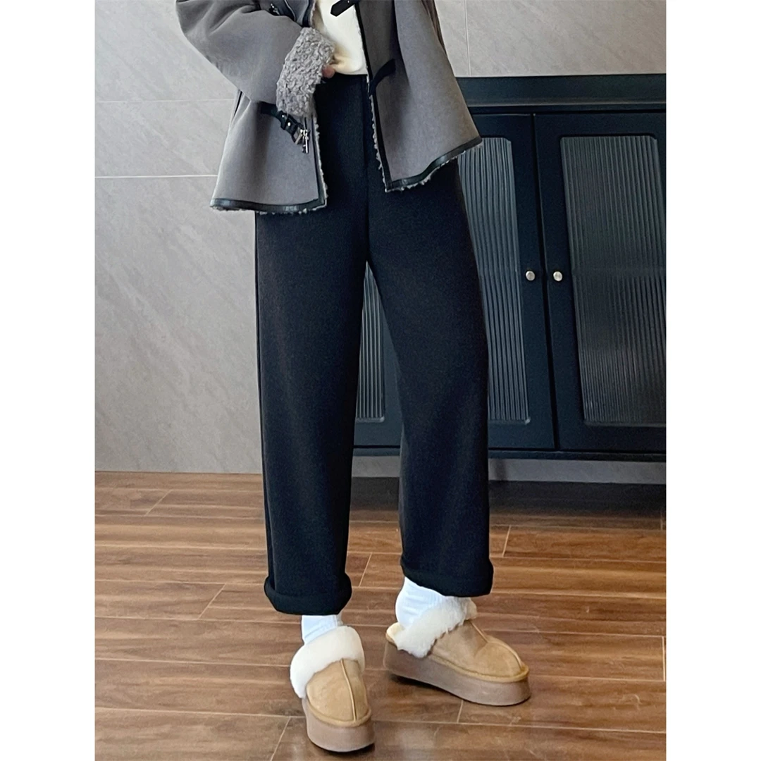 奥本海默 / 松弛感慵懒风呢哈伦裤13189花契200斤胖mm潮流遮肉