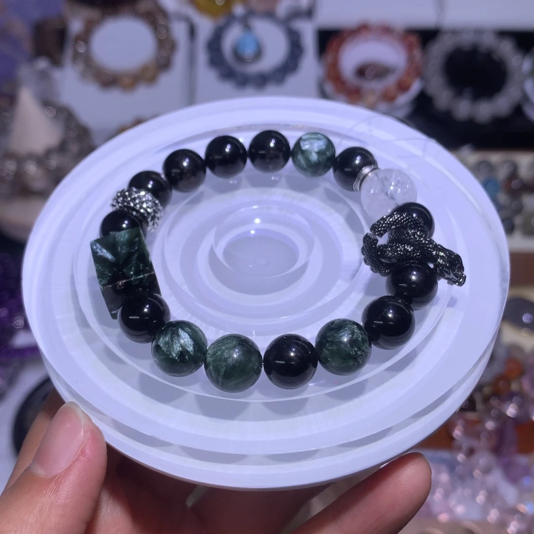 水晶手串未镶嵌苗*?金运绿龙晶10