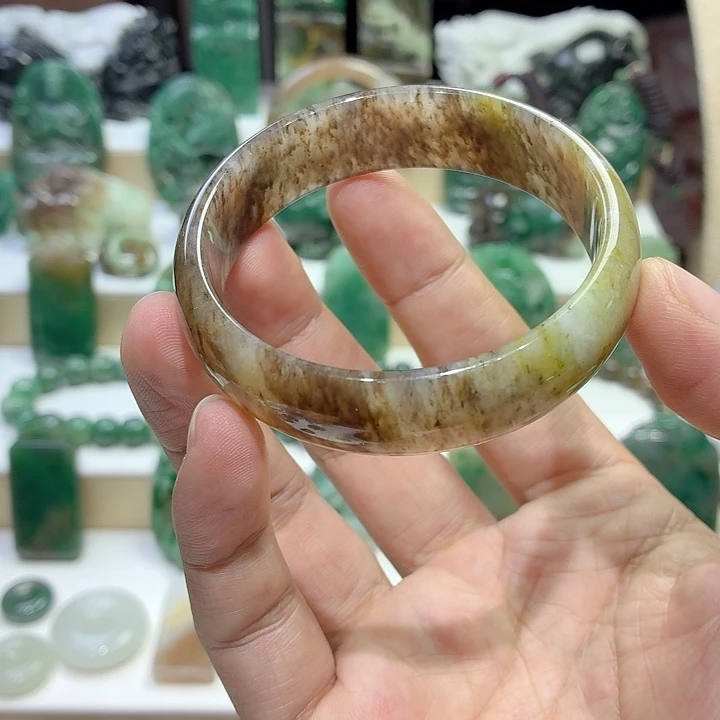 独山玉未镶嵌手镯55.7圈口