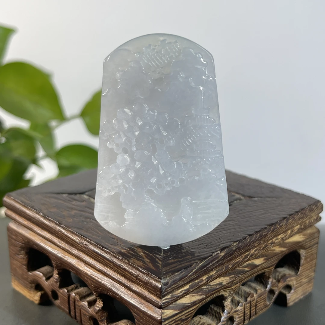 JYB24-39  天然缅甸A货翡翠  山水牌